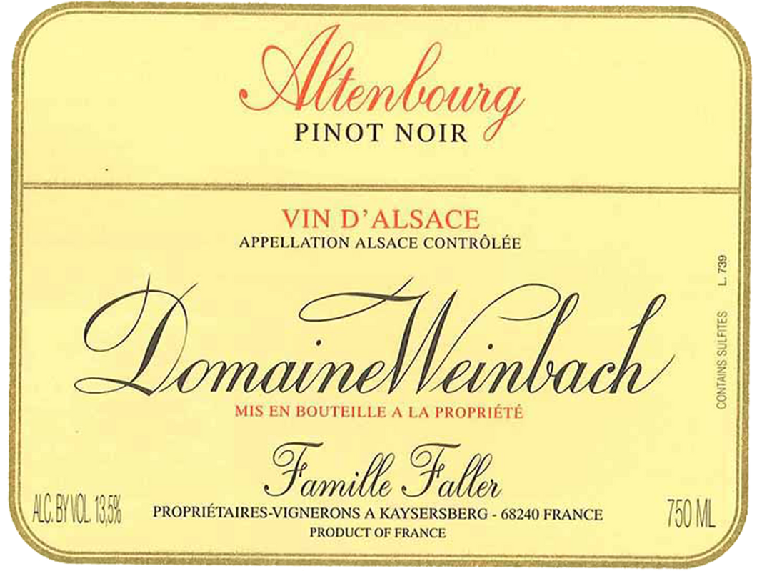 Domaine Weinbach, 2022 Pinot Noir Altenbourg, France