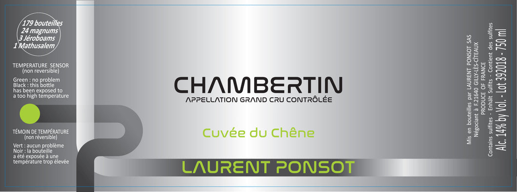 Laurent Ponsot<br />2018 Chambertin Grand Cru Cuvée du Chêne<br>France