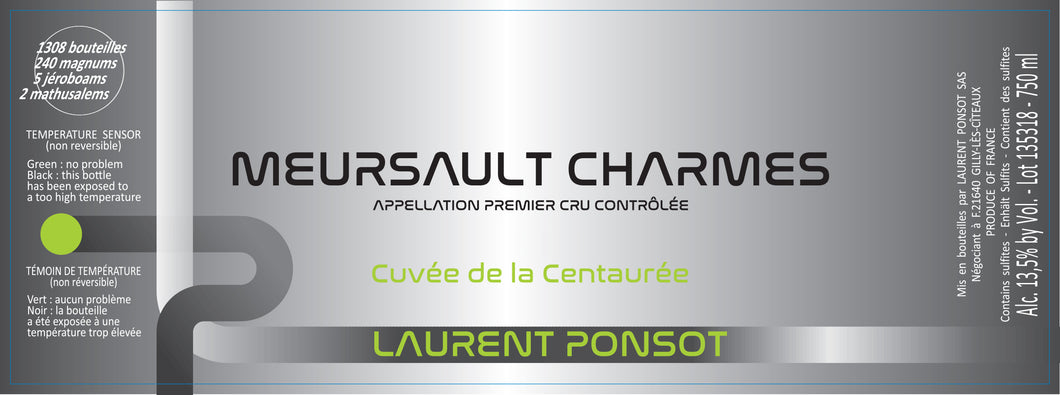 Laurent Ponsot<br />2019 Meursault Charmes Premier Cru Cuvée de la Centaurée<br>France