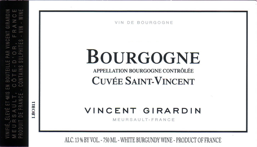 Vincent Girardin<br />2016 Bourgogne Chardonnay Cuvée Saint-Vincent<br>France