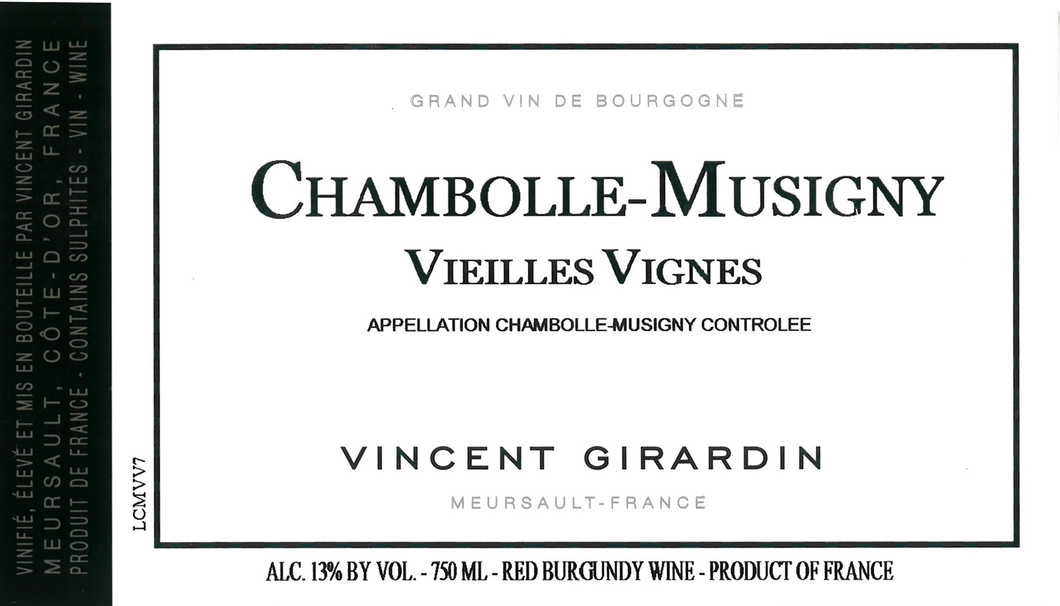 Vincent Girardin<br />2017 Chambolle-Musigny Les Vieilles Vignes<br>France