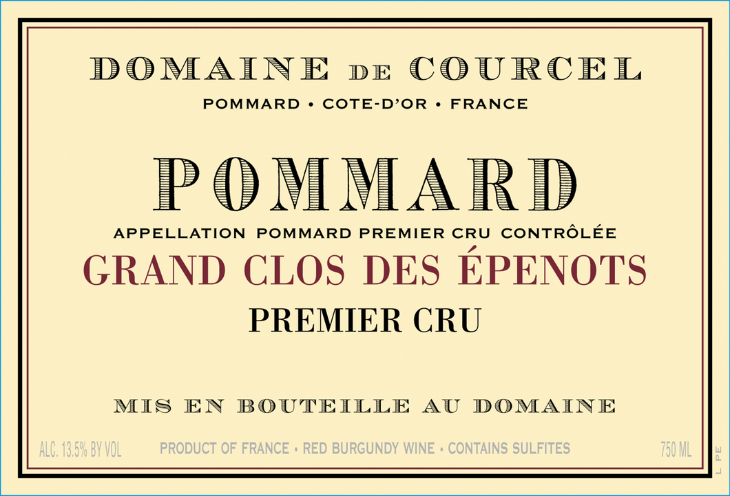 Domaine de Courcel<br />2016 Pommard Premier Cru Grand Clos des Épenots<br>France